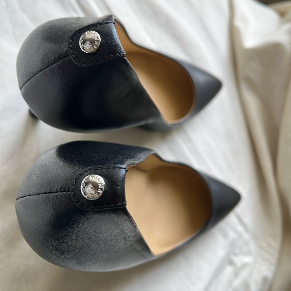 MICHAEL by Michael Kors Black Leather Heels - Picture 14 of 16